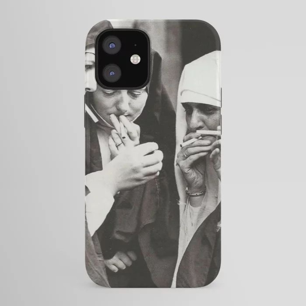 Society6 Nuns Smoking iPhone 12 Tough Case